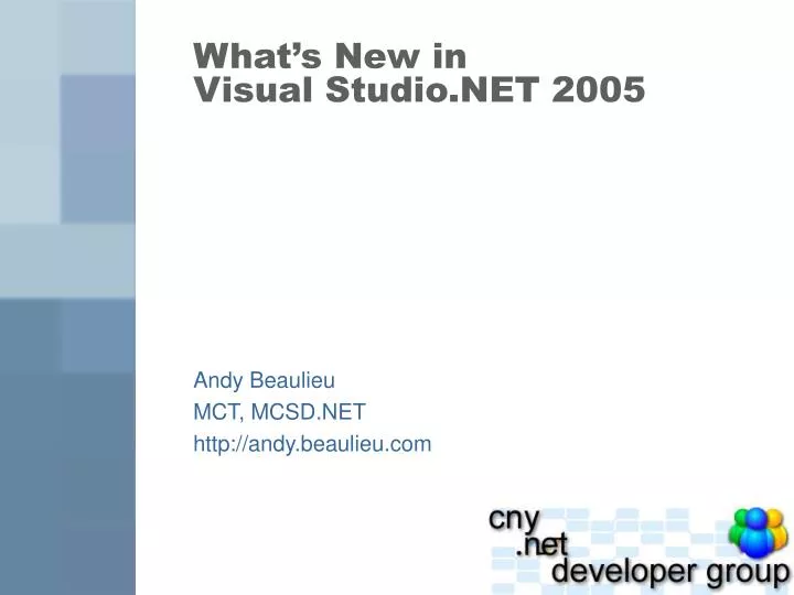 what s new in visual studio net 2005
