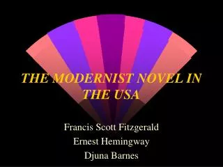 THE MODERNIST NOVEL IN THE USA