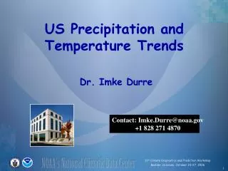 US Precipitation and Temperature Trends