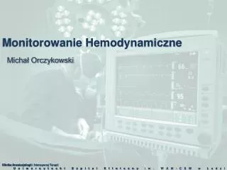 Monitorowanie Hemodynamiczne