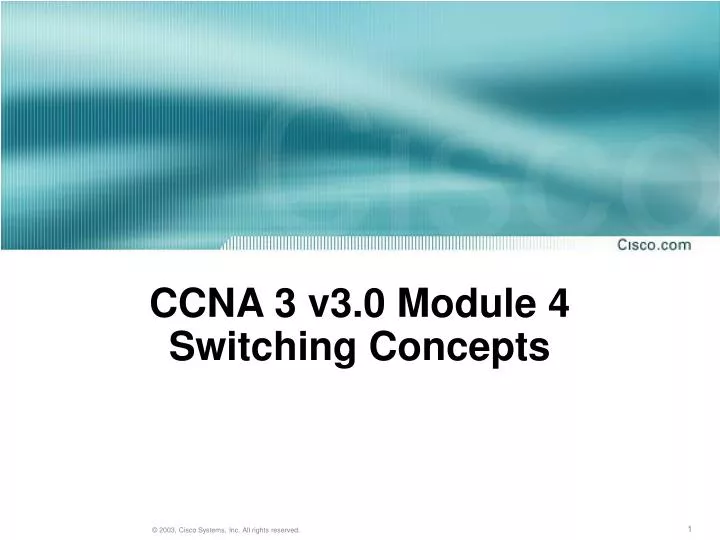 ccna 3 v3 0 module 4 switching concepts