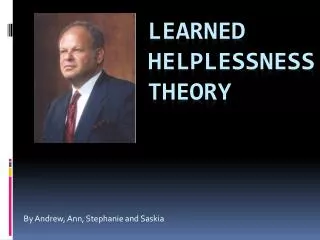 Learned Helplessness Theory