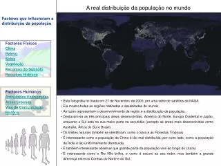 A real distribuição da população no mundo