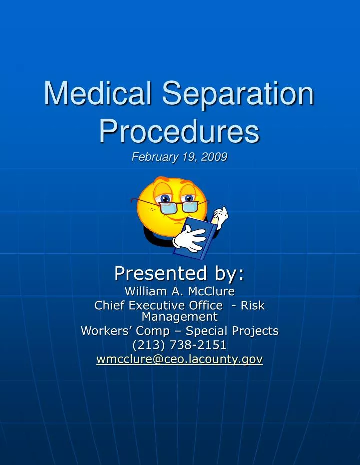 medical separation procedures february 19 2009