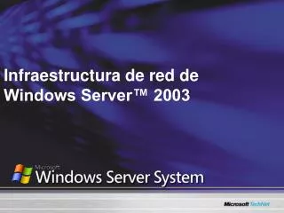 infraestructura de red de windows server 2003
