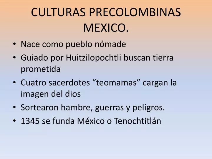 culturas precolombinas mexico