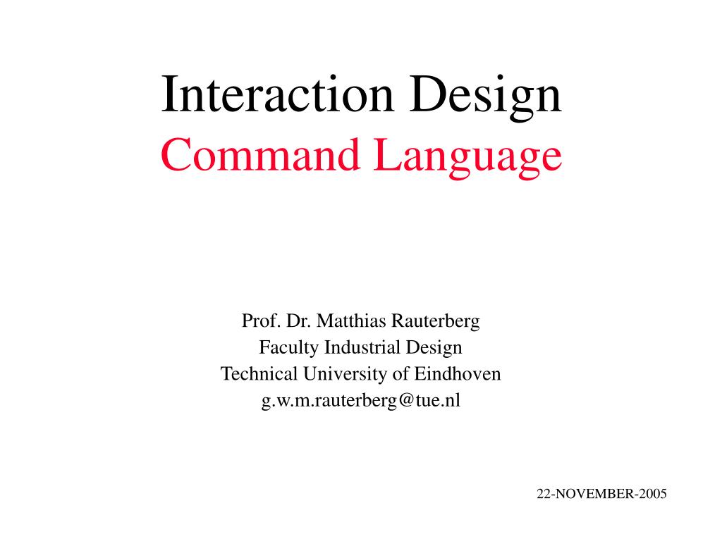 PPT - Interaction Design Command Language PowerPoint Presentation, free ...
