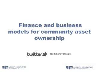 Finance and business models for community asset ownership