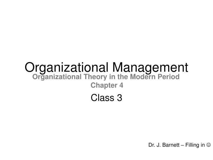 organizational management