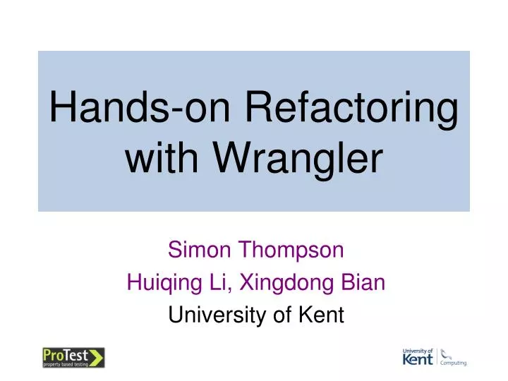 hands on refactoring with wrangler