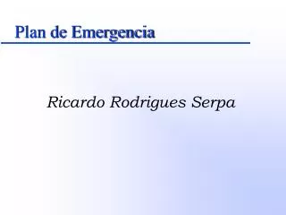 plan de emergencia