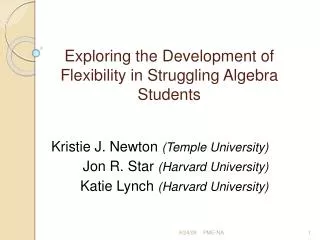 Exploring the Development of Flexibility in Struggling Algebra Students