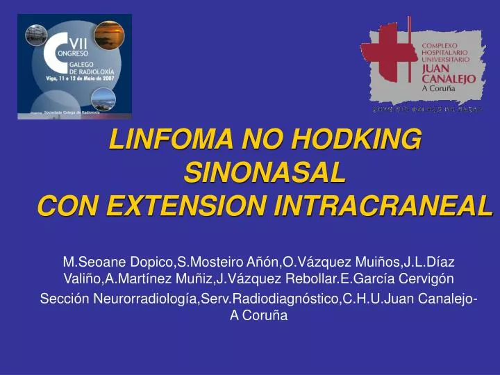 linfoma no hodking sinonasal con extension intracraneal