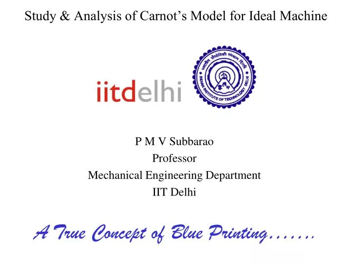 study analysis of carnot s model for ideal machine