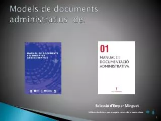 Models de documents administratius de: