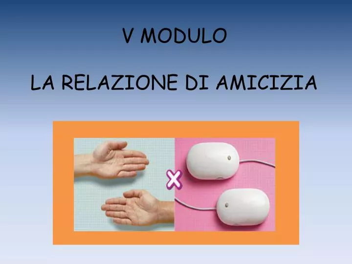 v modulo la relazione di amicizia