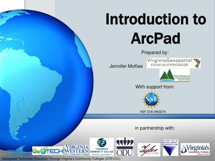 introduction to arcpad