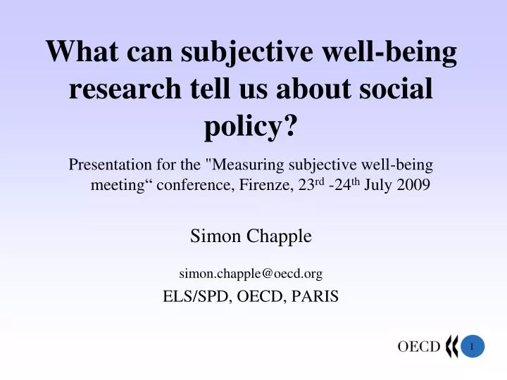 what can subjective well being research tell us about social policy