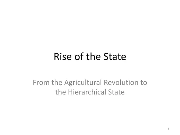 rise of the state