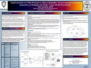 Implementation of a Pilot Program to Address Reliability of Environmental Sanitation Inspections at Memphis and Shelby C