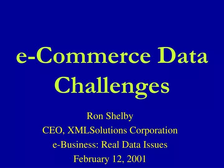 e commerce data challenges