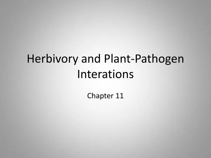 herbivory and plant pathogen interations