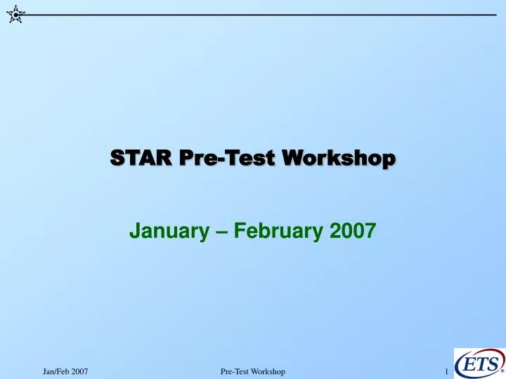 star pre test workshop