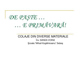 de pa te e prim var
