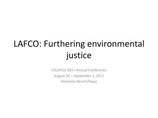 LAFCO: Furthering environmental justice