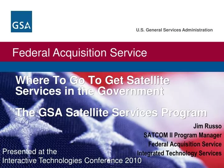where to g o to get satellite services in the government the gsa satellite services program