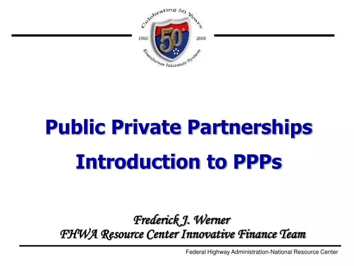 public private partnerships introduction to ppps
