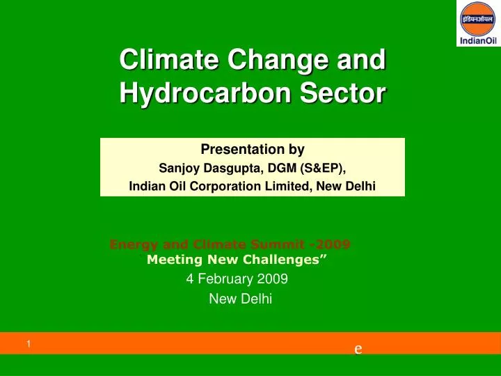 climate change and hydrocarbon sector