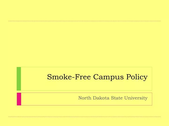 smoke free campus policy