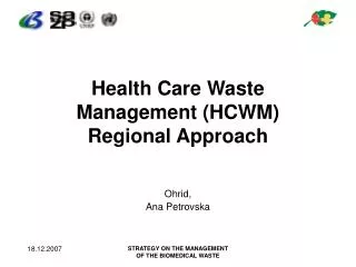 Health Care Waste Management (HCWM) Regional Approach