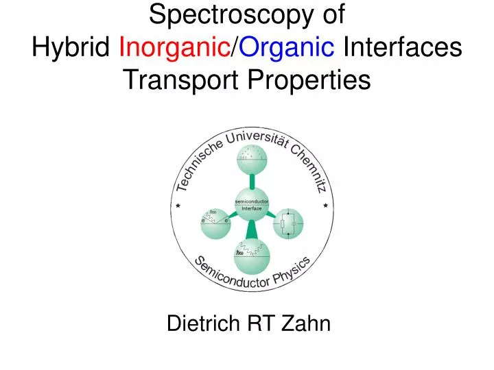 spectroscopy of hybrid inorganic organic interfaces transport properties