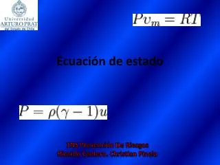 ecuaci n de estado