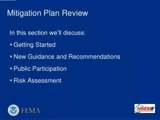 Mitigation Plan Review