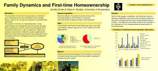Family Dynamics and First-time Homeownership