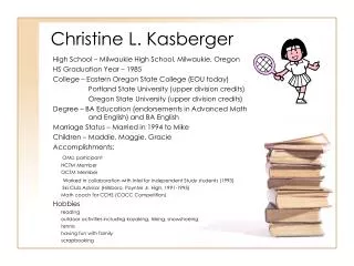 Christine L. Kasberger