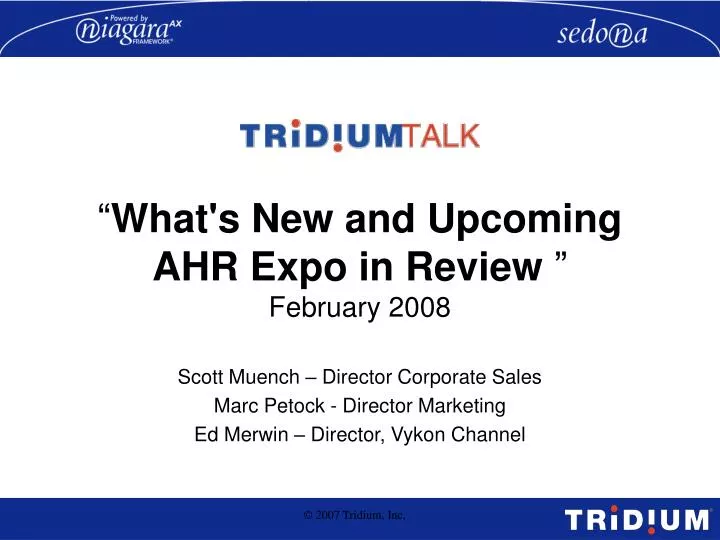what s new and upcoming ahr expo in review february 2008