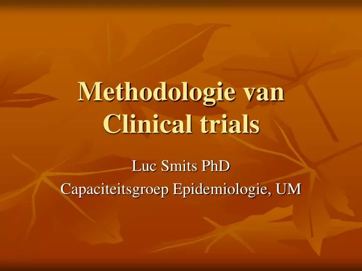 methodologie van clinical trials