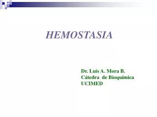 HEMOSTASIA