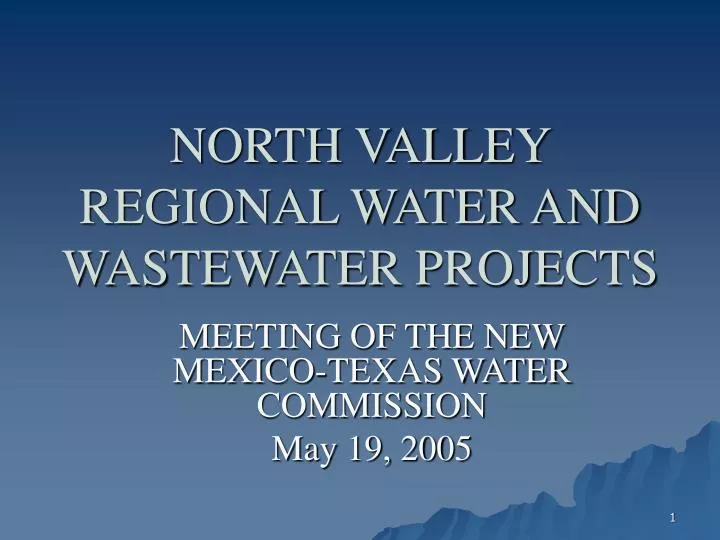 north valley regional water and wastewater projects