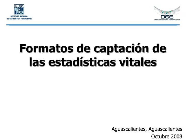 formatos de captaci n de las estad sticas vitales