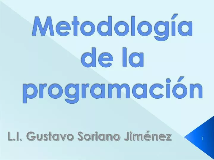 metodolog a de la programaci n