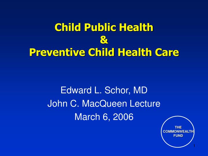 child public health preventive child health care