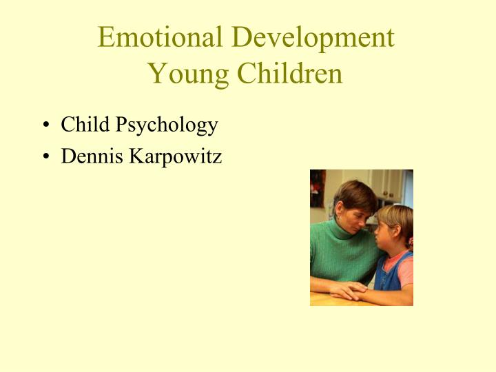 emotional development young children