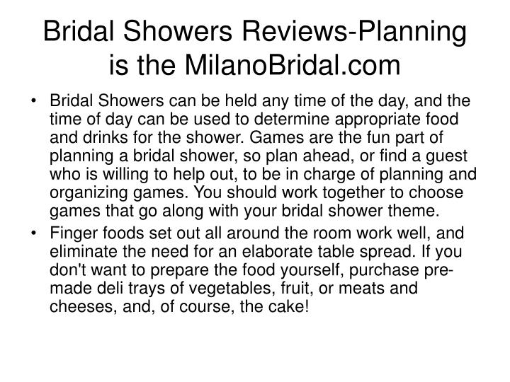 bridal showers reviews planning is the milanobridal com