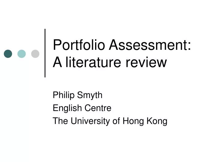 portfolio assessment a literature review