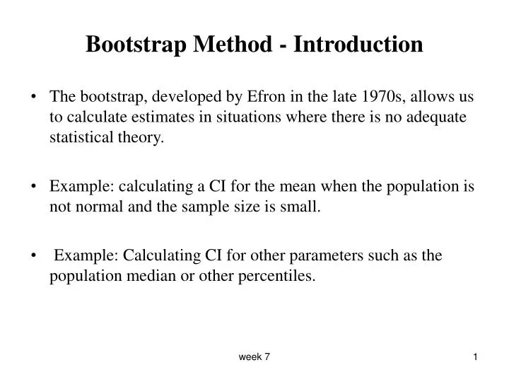 bootstrap method introduction